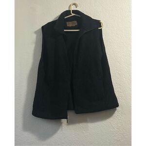 VTG Women Bear Ridge Outfitters Wool Blend fleece zip-up vest jacket L